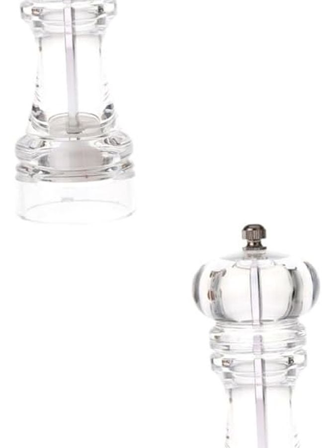 2 Pcs Manual Spice Grinder Set For Pepper Salt Kitchen With Glass Bottle - Image 1